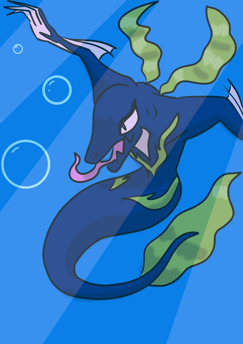 Salazzle, but as a water/fairy type. A mermaid just made sense. #pokemon #Salazzle