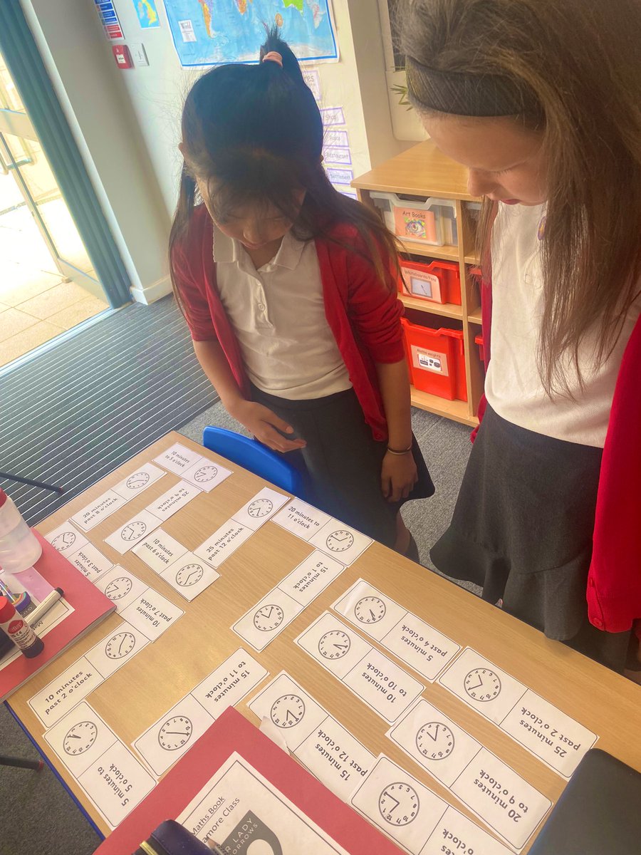 MrsP_OLOS's tweet photo. “Time” to play dominoes! Sycamore Class had great fun today choosing  games to reinforce their maths learning! It got very tricky with the 24 hour clock times ⏰ #TimeToShine @olos_armthorpe https://t.co/tlm6KD7ye0