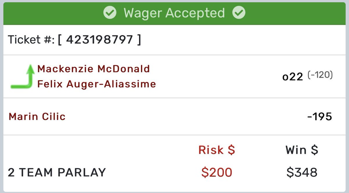 treydayL's tweet photo. Something light to keep the blood flowing. Let’s get it. #iDoThisShit #GamblingTwitter #Tennispicks @SharpiesBets @nelson_lourenco @NollyKnows https://t.co/QQDmYwf61o