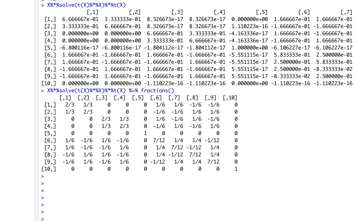 whoa.  check out this R function...

# print approximate fraction
library(MASS)
fractions(.1666666) 
&gt; 1/6

so much easier to read!