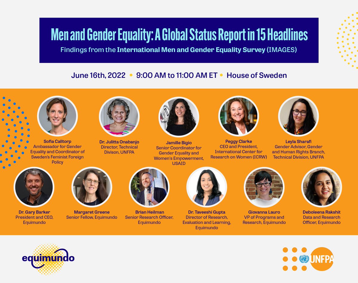 equimundo_org's tweet photo. We’re LIVE tomorrow, June 16th at 9:00 AM ET, for the launch of the IMAGES Trend Report in Washington D.C. and virtually.
In-person RSVP (Washington, D.C.): https://t.co/RrOzKFJKAf
Virtual RSVP: https://t.co/oUYP2dobbo
#IMAGES15 #GenderResearch #GenderEquality #HouseofSweden https://t.co/cb73qh8o6u