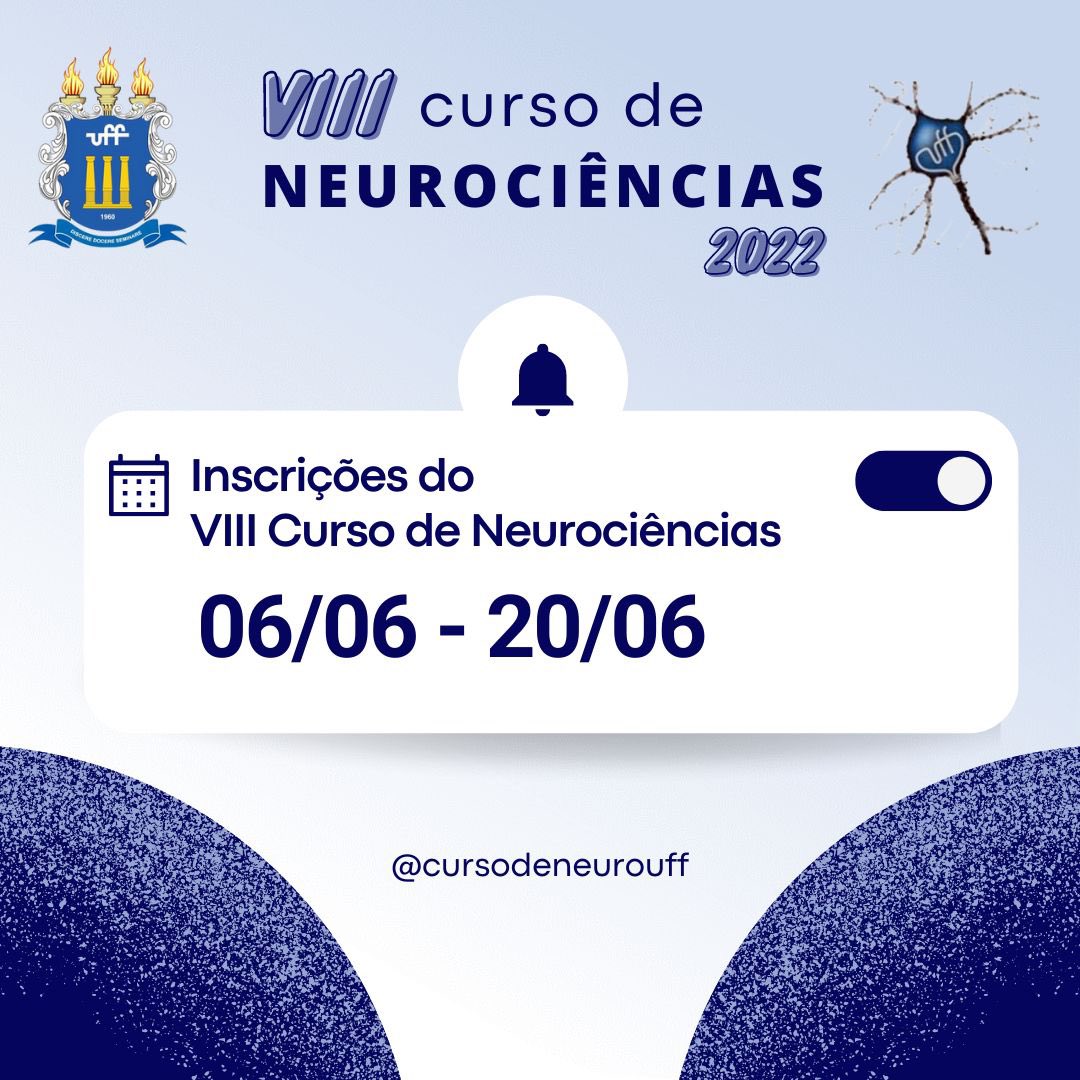 Hey!! Como estão os preparativos para a inscrição?
Estamos passando pela sua timeline pra lembrar que as inscrições do VIII Curso de Neurociências ainda estão rolando e nós da comissão organizadora estamos esperando você! 

Não perca essa oportunidade! Link das inscrições na Bio