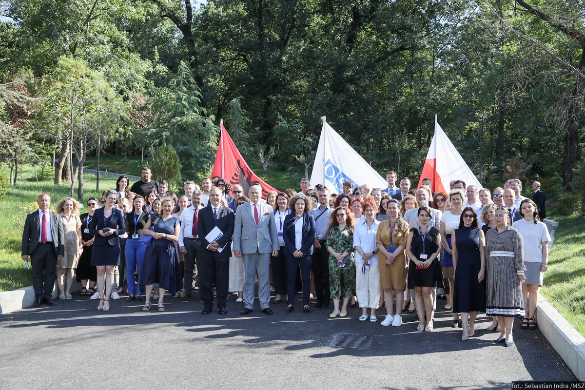 PLinOSCE's tweet photo. The visit to Albania served as an opportunity to meet workers of @OSCEinAlbania which is present there for 25 years and contributes substantially to assisting 🇦🇱 institutions in implementing reforms.
 
Thank you for your commitment and hard, meaningful work!
 
#OSCE2022POL https://t.co/nbEcyau1uM