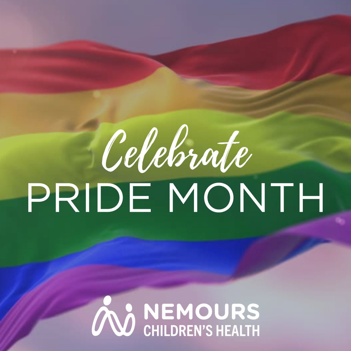 Nemours celebrates #NationalPrideMonth. Pride is represented by a rainbow of colors that symbolizes the importance of all people being able to embrace who they are without harassment. We are stronger when we are inclusive of everyone. #Pride