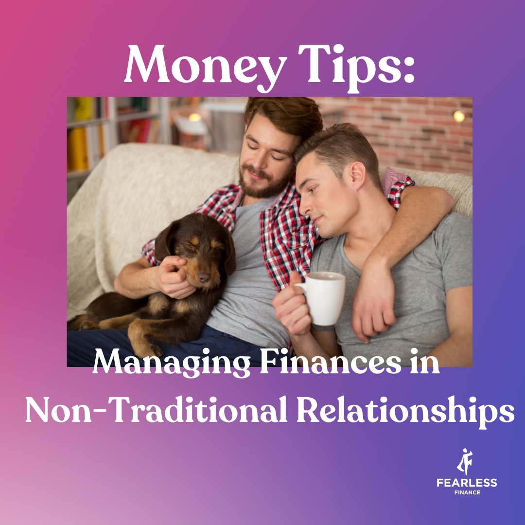 Traditional relationships, come with a framework for how money is handled. In non-traditional relationships, that lack of framework can feel daunting, but frees partners to create their own framework that plays to each person's strengths. 

#fearlessfinance