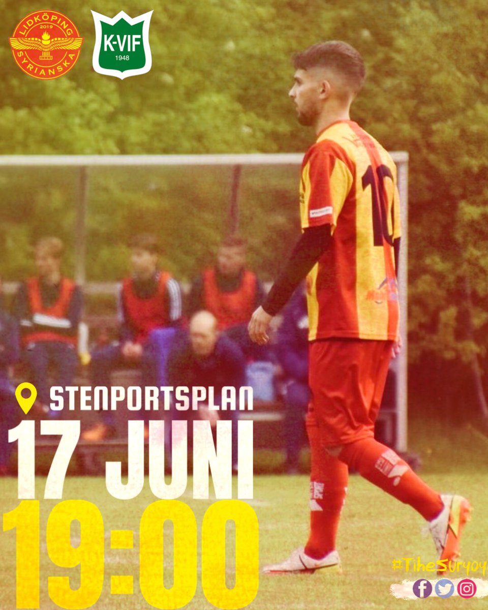 🔴HEMMAMATCH🟡

På fredag är vi tillbaka på Stenportsplan, vi gästas av Kinne-Vedums IF. 

Matchstart 19:00!

Varmt välkomna!
🔴🟡