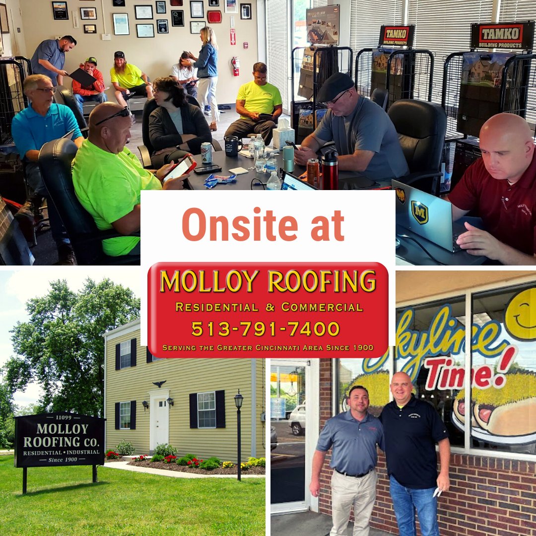 JobbaTradeTech's tweet photo. Where's Jobba Wednesday? A few weeks ago Jobba's Eugene and Will traveled to Cincinnati, Ohio to visit Molloy Roofing to help facilitate some training! Thanks, Molloy Roofing for being great hosts! Click the link to contact us today! https://t.co/rYHXgveUaU https://t.co/cmU3vj9R8J