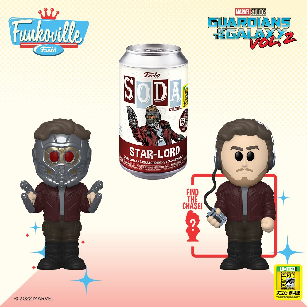 2022 San Diego Comic-con Reveals: Vinyl Soda: Guardians Of The Galaxy Star- lord With Chase. : r/funkopop