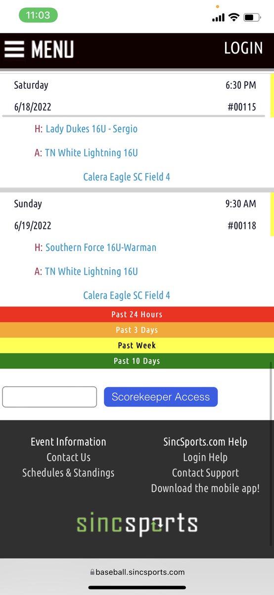 tnwl16u's tweet photo. Here’s our schedule for the Bolts 5 Star this weekend in Birmingham, Alabama. Come check us out! https://t.co/zTqmmEdwZO