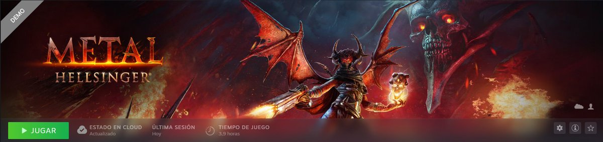 DeaDsSoN1's tweet photo. Como llevo tiempo sin poner nada por aquí os pondré un dato curioso, la demo de @MetalHellsinger  dura unos 10 min aprox, pues yo ya la he jugado durante unas 4 horas, asi de bueno es el gameplay!!! https://t.co/daSYjORcfe