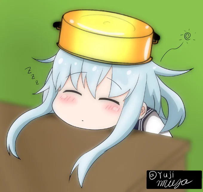 響ちゃん進水日おめでとう!
 #響進水日
 #響生誕祭2022
 #艦これ

過去絵だよ 