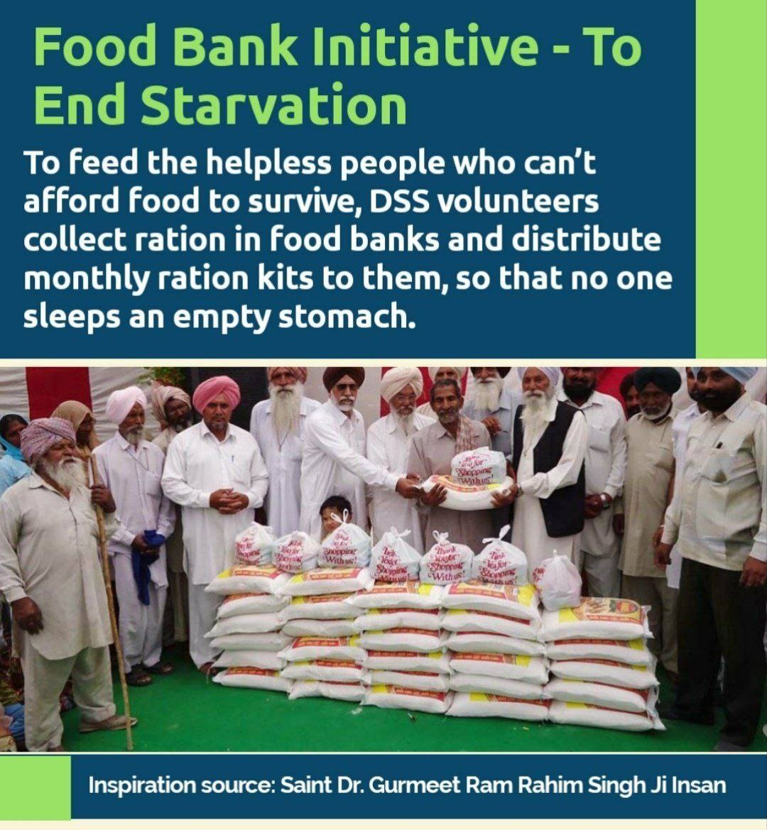 BintuNain3's tweet photo. Even today there are lakhs of people who are unable to earn bread for two times.Don't know how many children go to bed hungry. That is why the followers of Dera Sacha Sauda provide food for the holy inspiration of Saint Dr Gurmeet Ram Rahim Singh ji Insan #FastToEndHunger https://t.co/tp8n212kZ1
