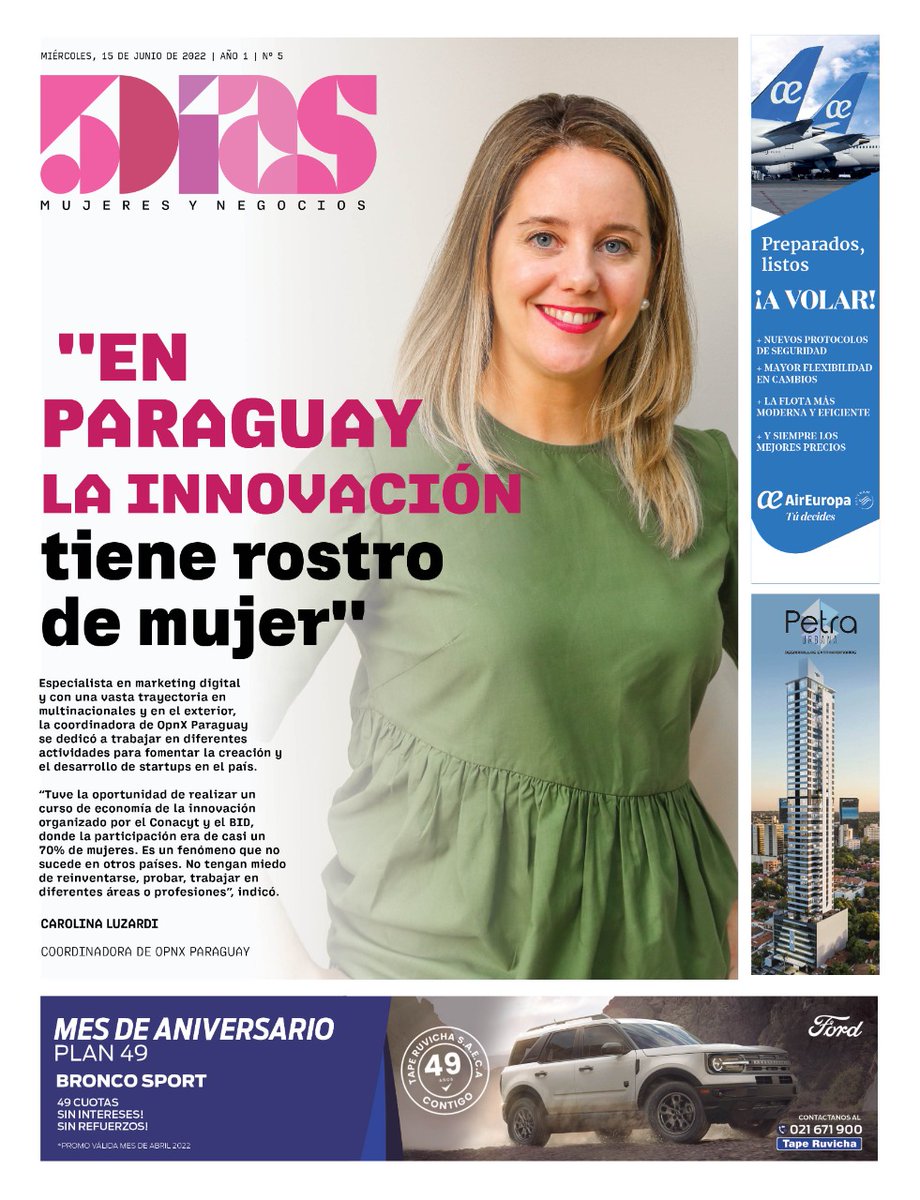 5DiasPy's tweet image. Ellas deciden el futuro 🇵🇾 ♀️
 
La figura del día 15.06.2022

#MujeresYNegocios