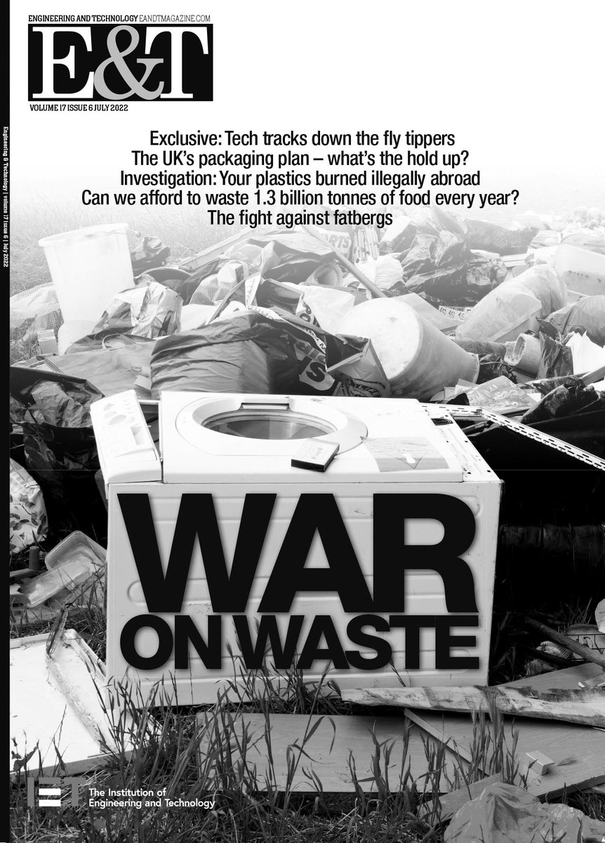 EandTmagazine's tweet photo. 🚨 E&amp;T’S LATEST ISSUE IS HERE... 🚨

... and this month we focus on the war on #waste, with an exclusive on the tech used to track down fly tippers! 🗑️

Check it out, plus more ➡️ https://t.co/25SvvrxS9K https://t.co/1mxhcUyeTH