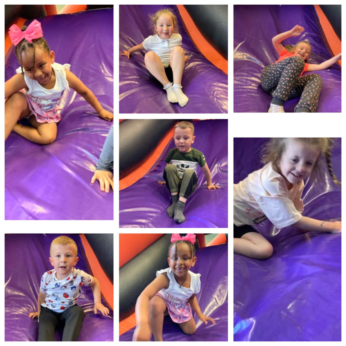 Primary 1a had lots of fun at the inflatable today for our fun day! @StMonicaMilton @Mrs_Greig #makingmemories #schoolfunday