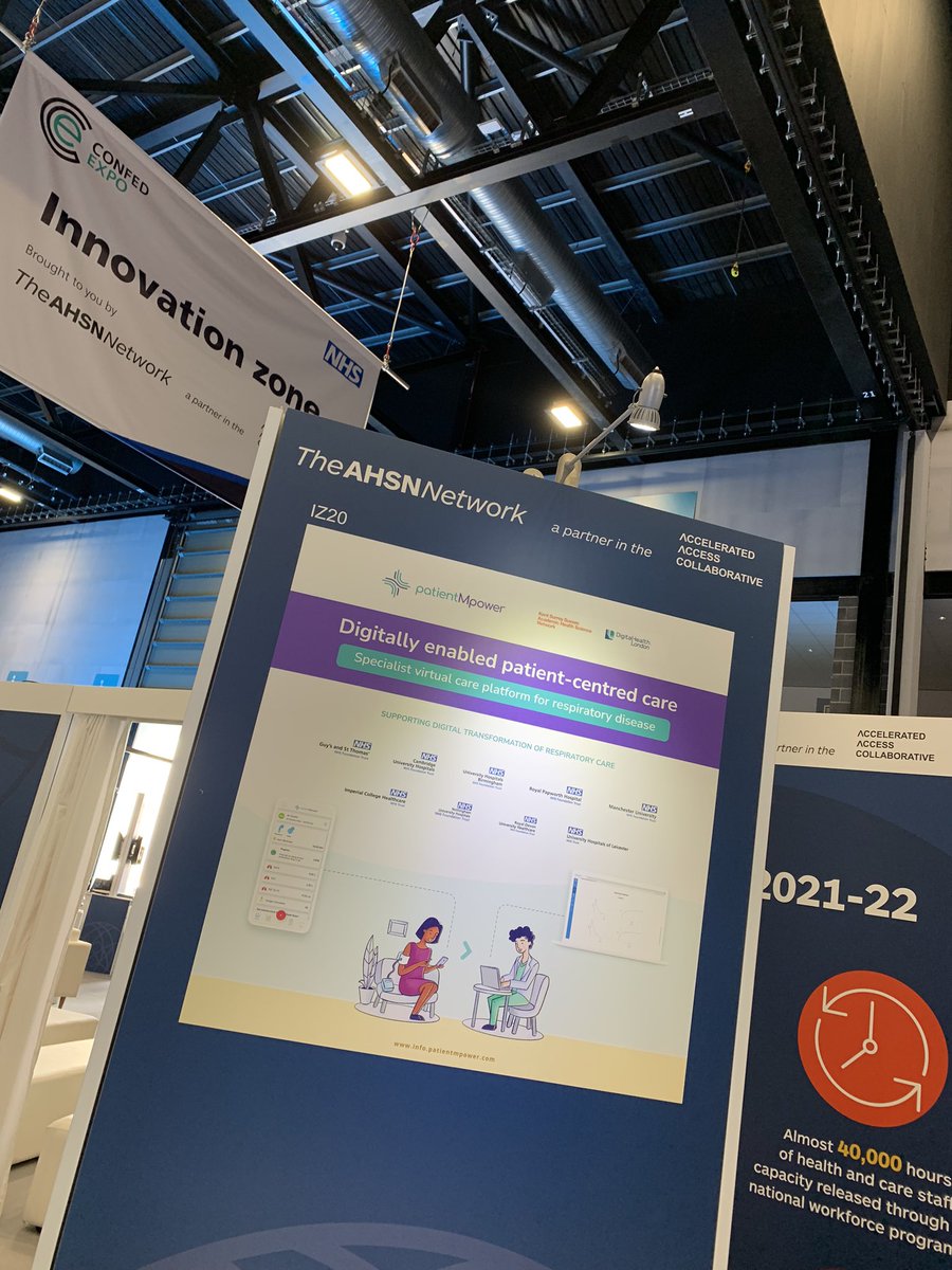 Jack_Hanley_'s tweet photo. First day at #NHSConfedExpo coming to a close, lots of great conversations about #electiverecovery #outpatienttransformation and #virtualcare for patients with long term conditions 💪 

Here again tomorrow, stand IZ20 👋 

@NHSConfed @AHSNNetwork @DHealthLDN @patientMpower https://t.co/PbDsTALJkI