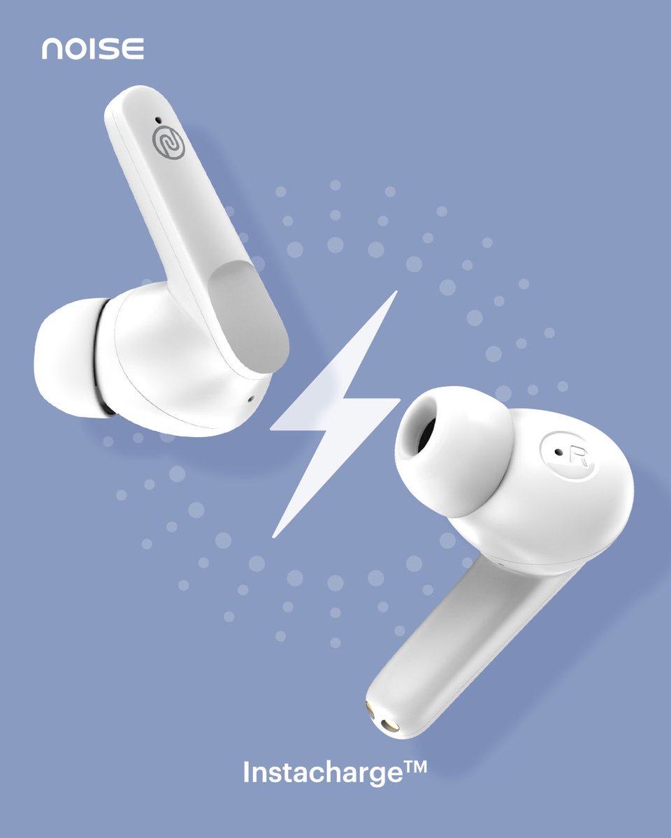 gonoise's tweet photo. No power? No problem. Get 150 minutes of playtime in just 10 mins of charge, thanks to Buds VS104, that come with Instacharge™ technology.
Launching tomorrow at 12pm exclusively on Amazon.
#NoiseAudio #VS104 #Noise https://t.co/Sx8gFKqX1U