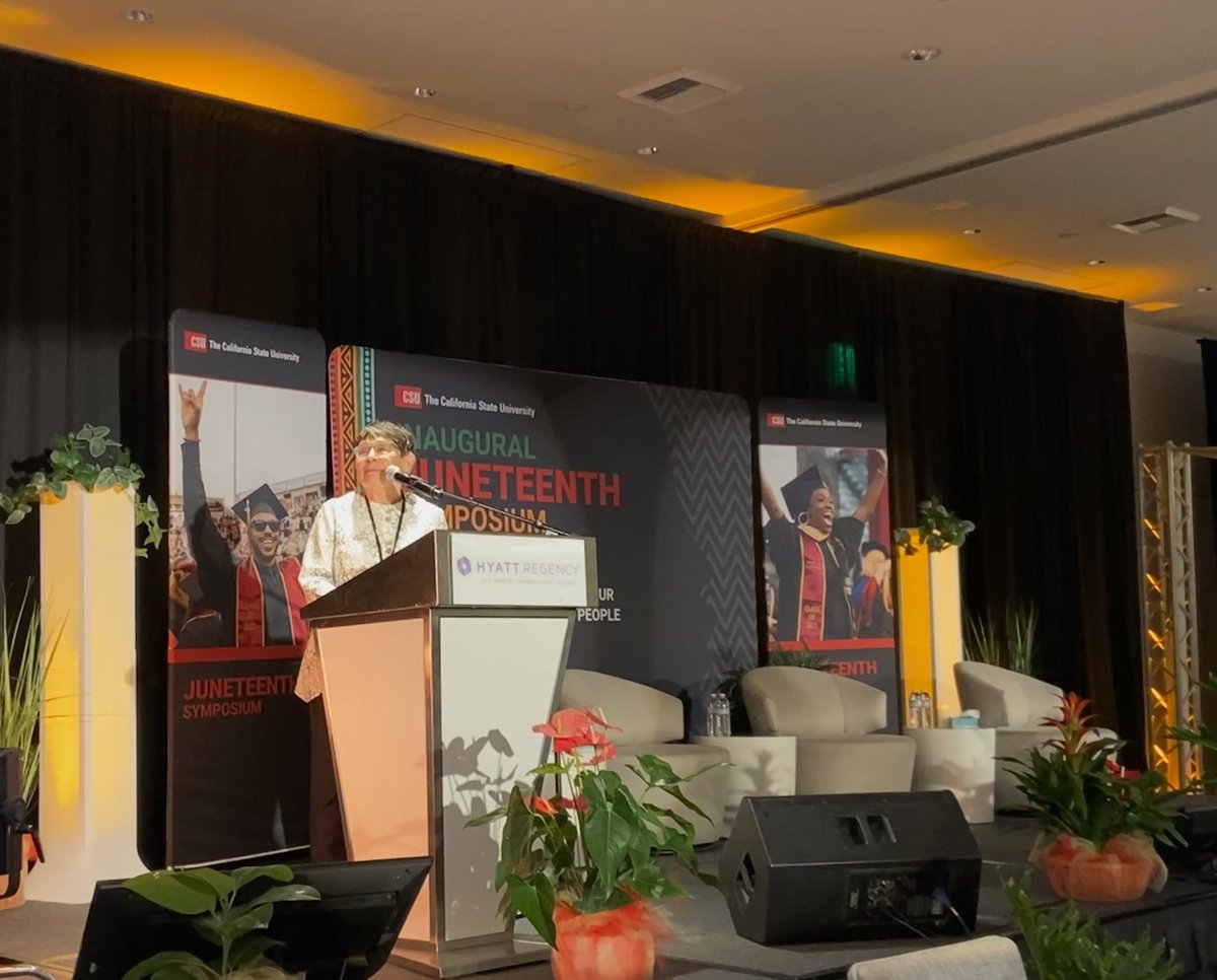“Together we must summon the full power of education… to ensure that every member of the Black &amp; African American community has the abundant opportunity to live their dreams.” —CSU Chancellor Jolene Koester during her welcoming remarks at #CSUjuneteenth.