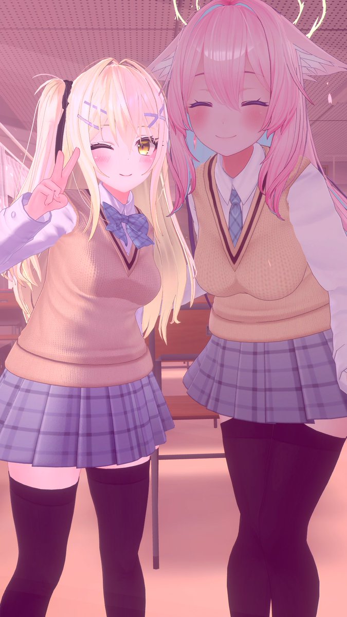 けけりえるさんと制服合わせ～!!(*`ω`*) 