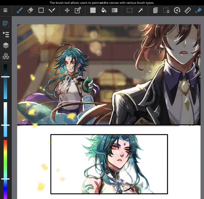 Also, one of my bloopers because i lack sleep at the time i drew page 1 