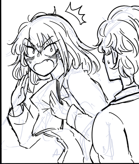 変なポーズに定評のある逸見。 