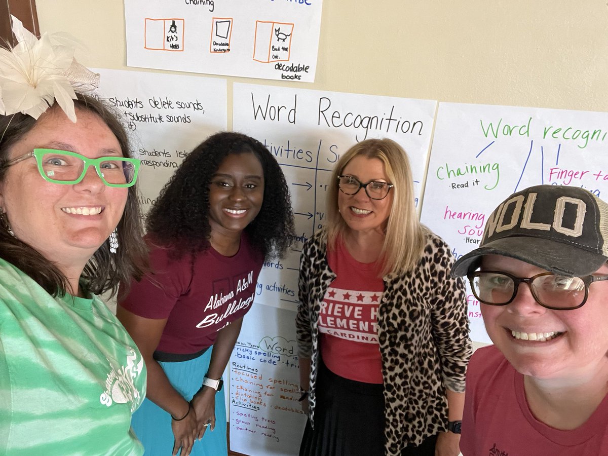MrsBroeder's tweet photo. @adschrope and I are learning a lot from our lovely instructors (in the center) at #Reading360 Early Reading Training! @TNedu @TNedu https://t.co/VzehDVg1um
