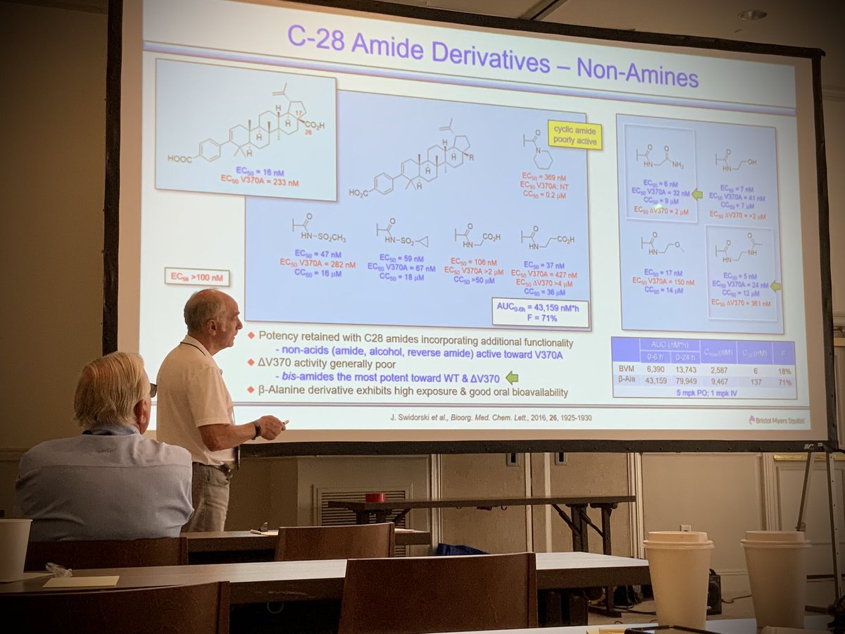 Blanchard_Lab's tweet photo. @marinedem7 @OmecaLab and Nicholas Meanwell @bmsnews are closing this morning session. Great lectures on redox chemistry and HIV inhibitors at #FACSXVIII @FrenchAmChemSoc https://t.co/YdV1LdpFf0