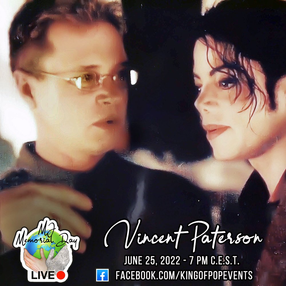 KingOfPopEvents's tweet photo. 🌍 Vincent Paterson live at MJ Memorial Day! 🌍

We are honoured to announce @VincentPaterson will be part of this year's MJ Memorial Day Live. Mr Paterson will join the Livestream and share his memories of @michaeljackson

#MichaelJackson #VincentPaterson #MJMemorialDay https://t.co/PxwFtjT1iV
