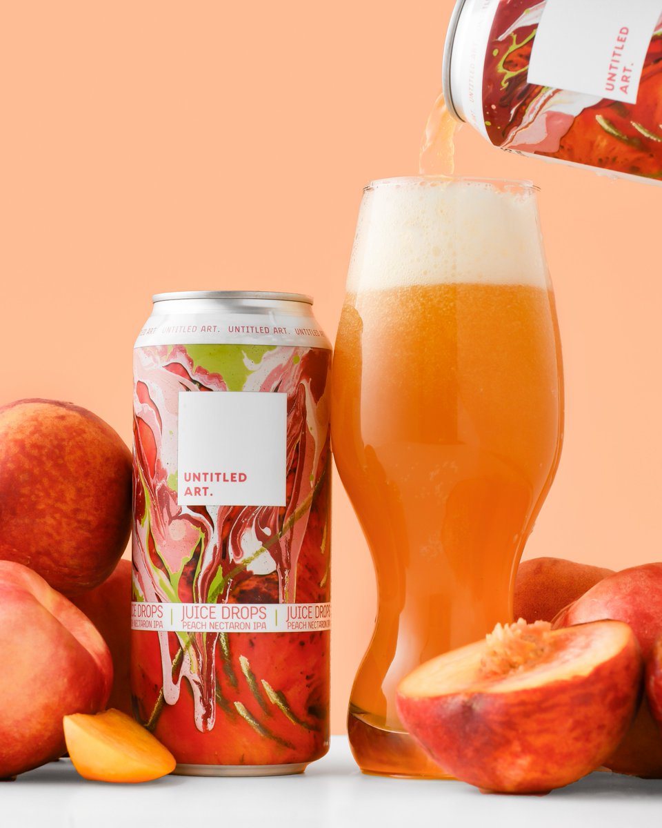 untitledartbev's tweet photo. ๐ขNEW IPA DROP๐ป!
๐Juice Drops Peach Nectarine IPA๐ 7.5% ABV; Letting the Juice Loose once again, this time with the wonderful chin-drippin amalgam of Peaches & the ultra-elusive Nectaron Hop. #drinkinart #juicedrops #ipa #peach #wibeerwednesday https://t.co/A19GYb1aNH