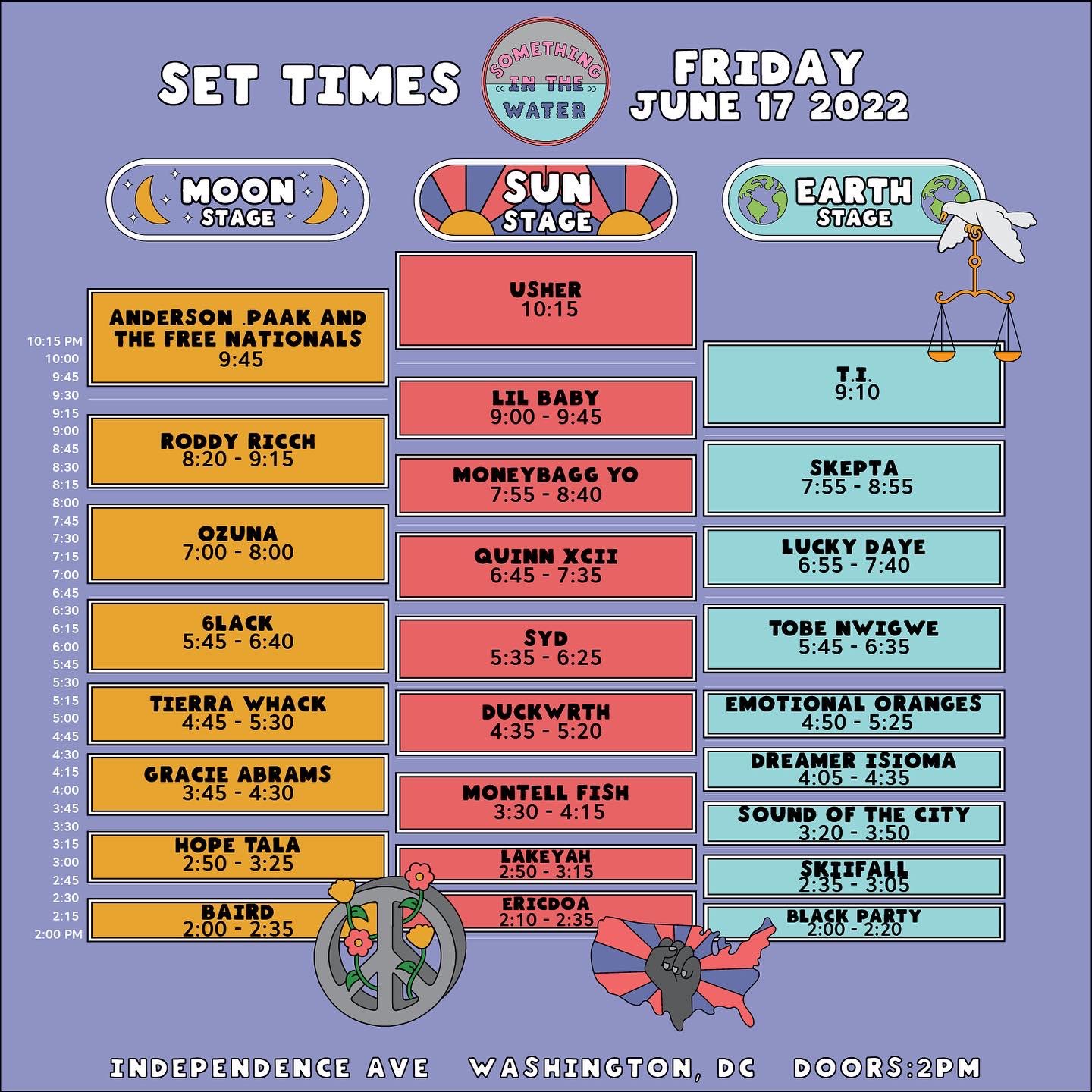 SOMETHING IN THE WATER on Twitter "The official 2022 SITW set times