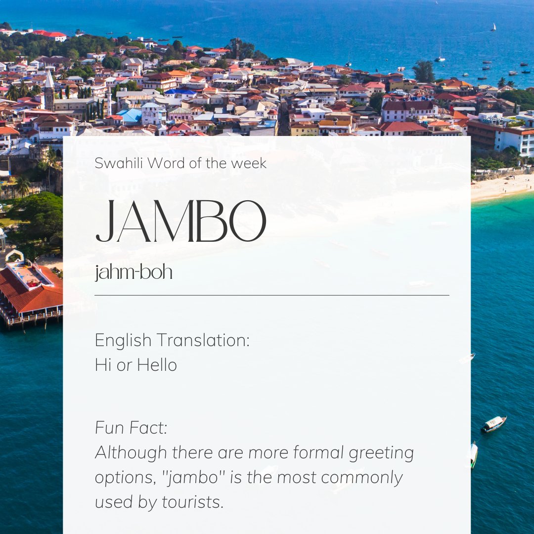 RedSweaterPro's tweet photo. For a more in-depth look at “hello” in Swahili, take a look at this article: 

https://t.co/QDclB9bOyA

#swahili #wordoftheweek #tanzania #africanlanguage https://t.co/DvgSu5gUHp