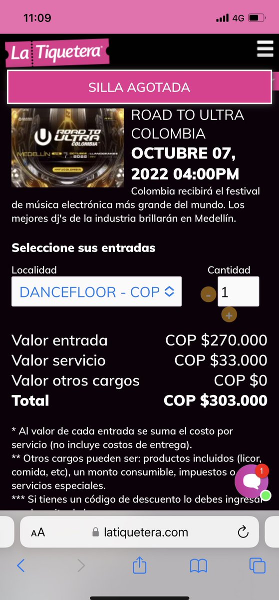 garrincha25's tweet photo. @RTUcolombia Sin saber cómo, Dancefloor early bird agotada, y la página caída https://t.co/MrkMP28SHy