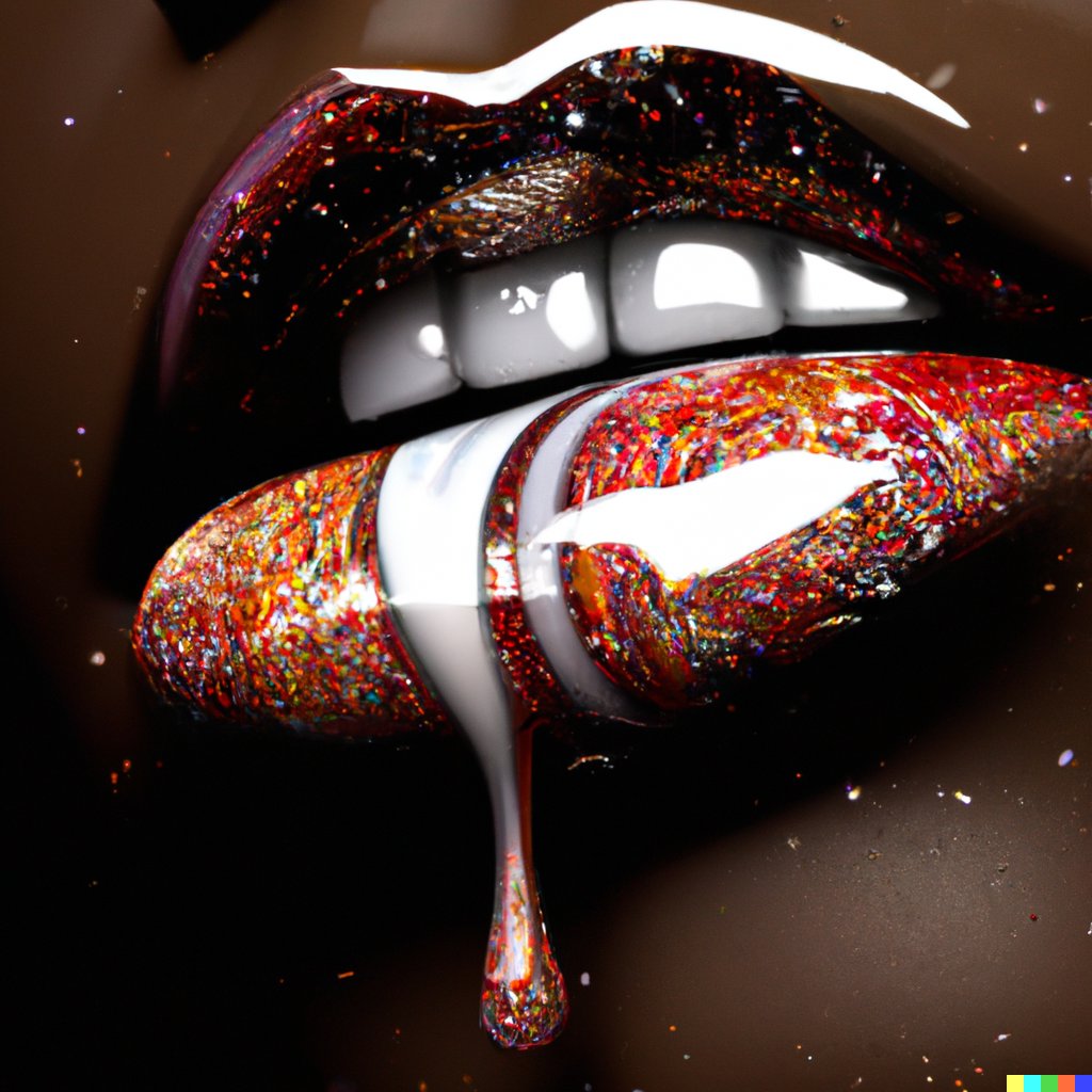 Abig_Slaughter's tweet photo. Some Drippy Spacey Lips from last night with #dalle2 
✨🌌💋

@OpenAI #dalle #lips #lipstick #aiart #aigenerated #digitalart #digitalartist #Space https://t.co/IoDJDM3Nhd
