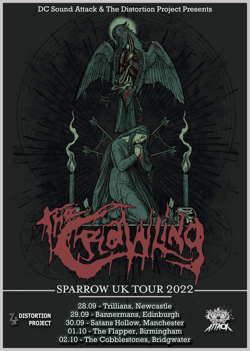 DC Sound Attack (@dc_soundattack) on Twitter photo <a href="/DC_SOUNDATTACK/">DC Sound Attack</a> X The Distortion Project present <a href="/TheCrawlingBand/">The Crawling</a> for a run of mainland UK dates.
28.09 - Trillians, Newcastle
29.09 - Bannermans, Edinburgh
30.09 - Satan's Hollow, Manchester
01.10 – The Flapper, Birmingham
02.10 - The Cobblestones, Bridgwater. <a href="/DC_SOUNDATTACK/">DC Sound Attack</a> X The Distortion Project present <a href="/TheCrawlingBand/">The Crawling</a> for a run of mainland UK dates.
28.09 - Trillians, Newcastle
29.09 - Bannermans, Edinburgh
30.09 - Satan's Hollow, Manchester
01.10 – The Flapper, Birmingham
02.10 - The Cobblestones, Bridgwater.