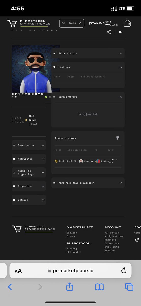 Just gat sold RN #6 <a href="/PiProtocol/">Pi Protocol is now STBL</a> thanks to my new collector and also new collector go get yours now hit link below to get your CryptoBoy 

pi-marketplace.io/collections/0x…

#NFTCommunity