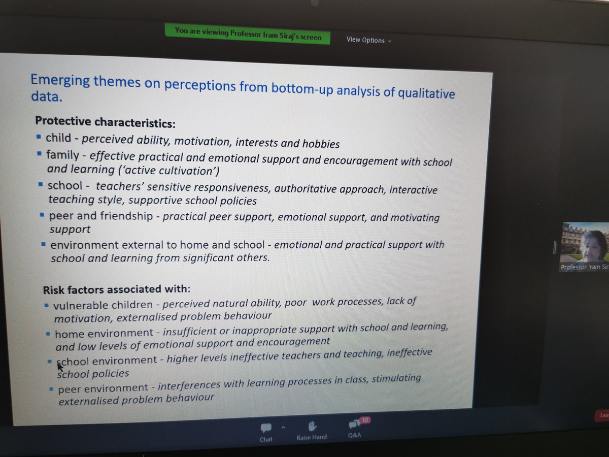 angela_c_gamble's tweet photo. Interesting themes emerging from perceptions about protective factors and risks... @elresearchsch @SirajIram https://t.co/A7xXC0fhzQ