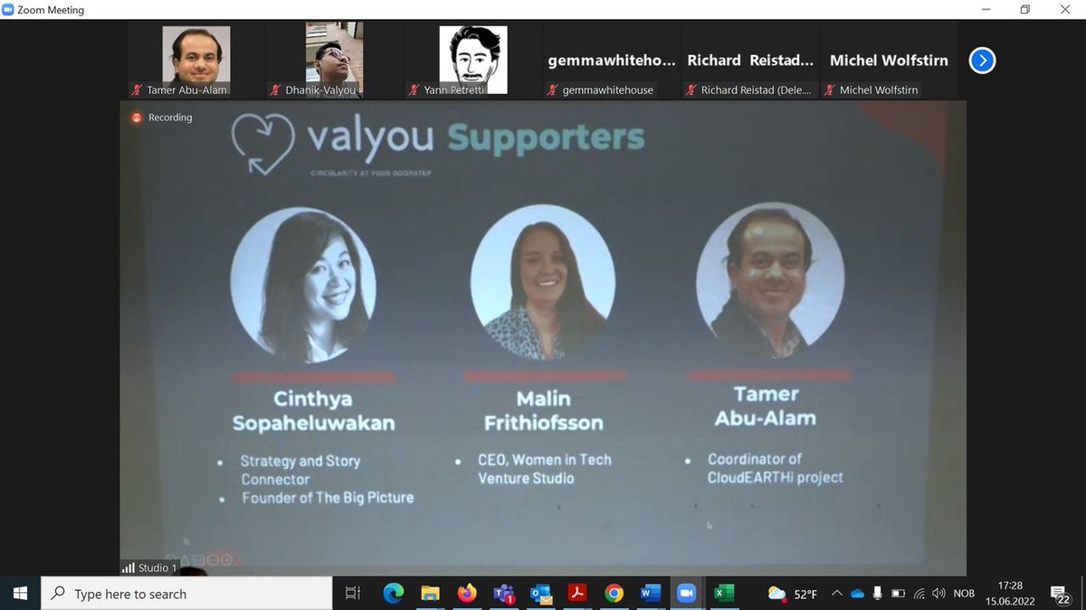 CloudEARTHi's tweet photo. A great pleasure to work with such brilliant talents. @CloudEARTHi  and @EIT_HEI  Initiative make the change. A new startup #Valyou is on the horizon with a vision to help our society to be cleaner, and greener by enabling the recycling of e-waste. https://t.co/CqFn336dnW