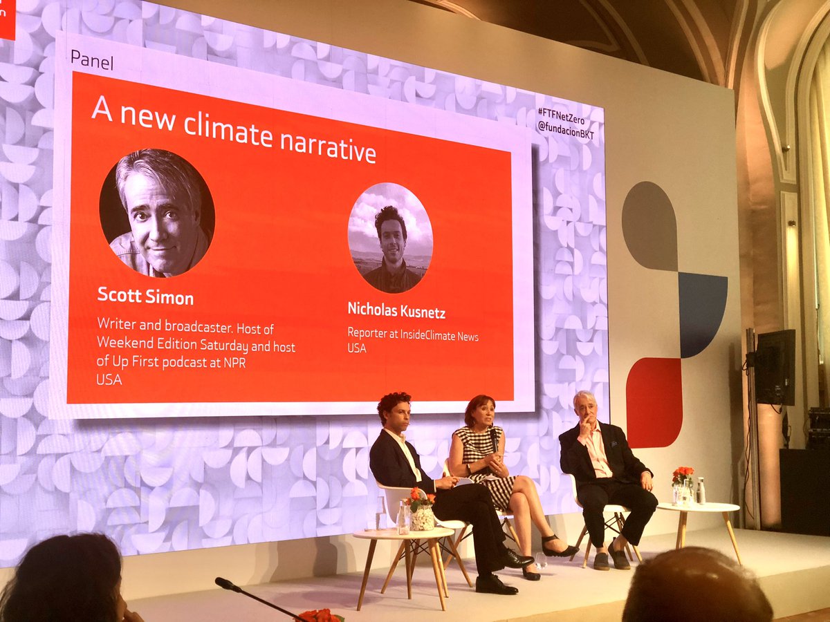 jmegias's tweet photo. 👉 A great quote on one of the most interesting sessions in our Net Zero #energy #thinktank:
💬 “I’m not hopeful about this net zero thing. I am determined” with @nkus @nprscottsimon moderated by a wonderful @FrancesSSellers #FTFNetZero @FundacionBKT https://t.co/ZMc5OaSOhV