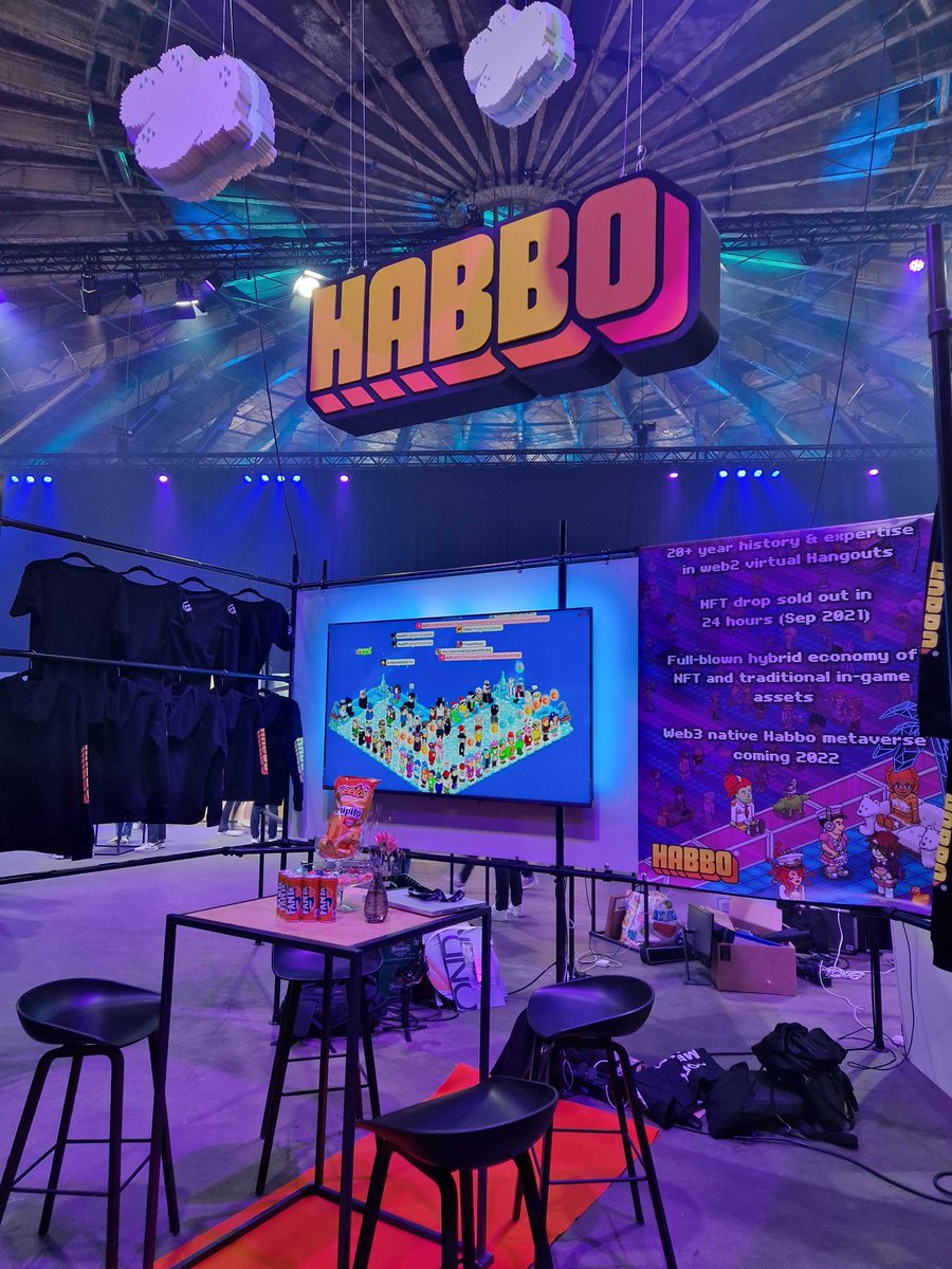 |<a href="/Muumiopappa/">Muumiopappa</a>, <a href="/HabboNFT/">Habbo NFT</a> product owner giving a keynote speech about interoperability in the metaverse at <a href="/met_ams/">MET AMS</a>! 👾

We've got our own <a href="/Habbo/">Habbo</a> stand there – come say hello 👋
