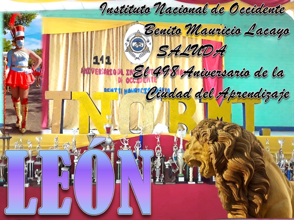 INOBML1's tweet photo. #498aniversariodefundacióndeLeón
Nuestra Comunidad Educativa felicita a nuestra hermosa Ciudad de León en su aniversario llena de Tierras y Tradiciones. https://t.co/YcoRbxMiX6