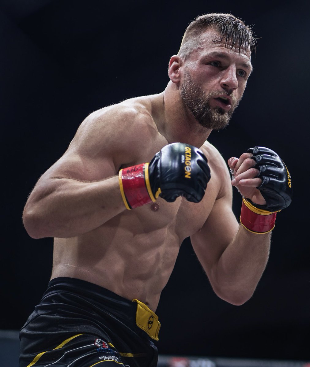 scott_lagdon's tweet photo. David Zawada (18-7) 🇩🇪 defeated Erhan Kartal at the end of round one in his promotional debut at OKTAGON 33.

‘Sagat’ has a 89% finish rate and will be looking to make another statement at the Festhalle Frankfurt in October.

Is he 1️⃣ win away from a welterweight title shot? https://t.co/gjNbzDByLM