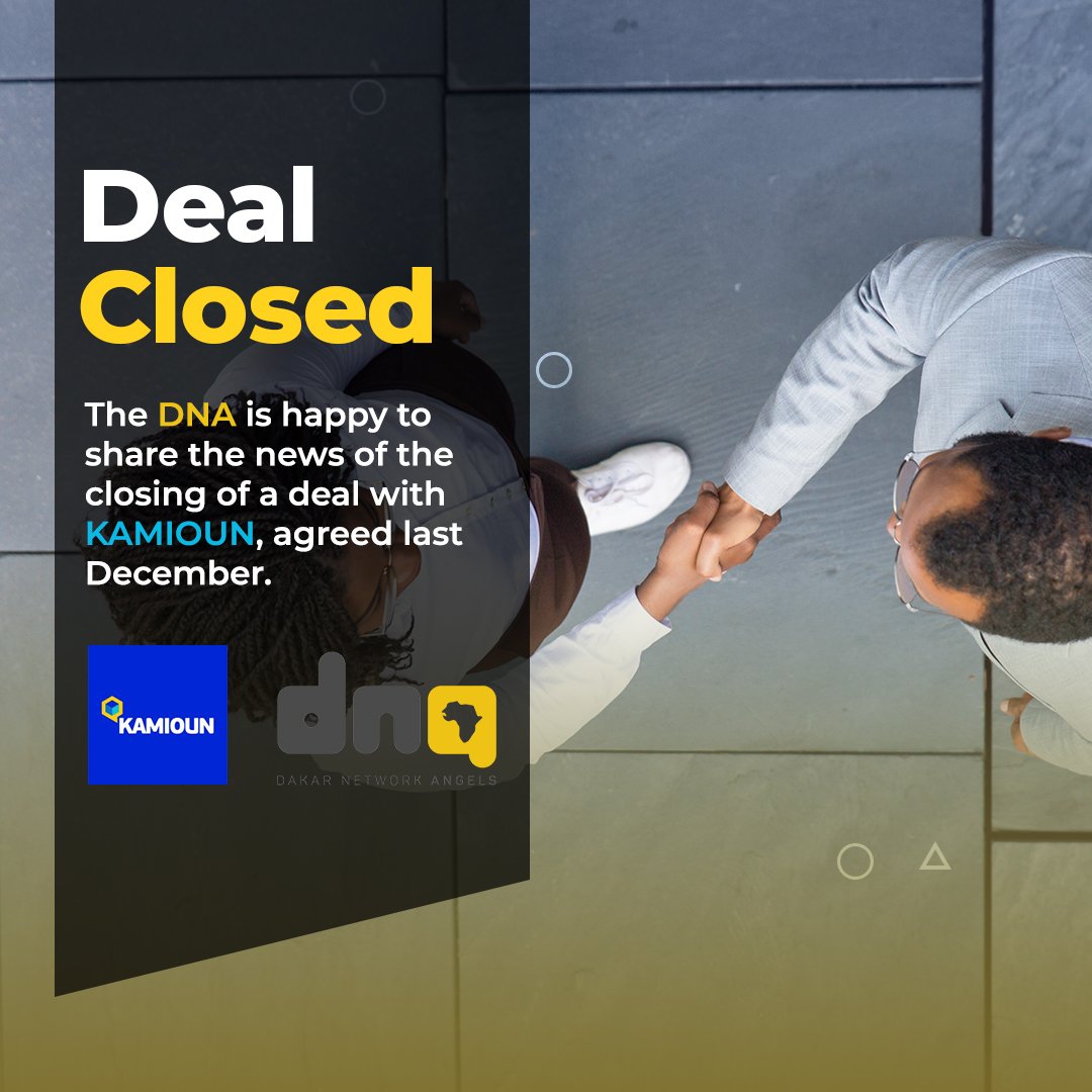 AngelsDna's tweet photo. The DNA is happy to share the news of the closing of a deal with Kamioun, agreed last December.

Kamioun is a mobile first platform that connects Fast Moving Consumer Goods (FMCG) manufacturers to corner shops. 

#kamioun #kebetu https://t.co/kZDBEu7fzE