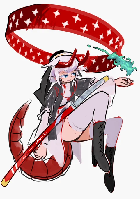 #イラスト #絵 びっくりするくらいラフだけど 疲れちゃったからまた次回