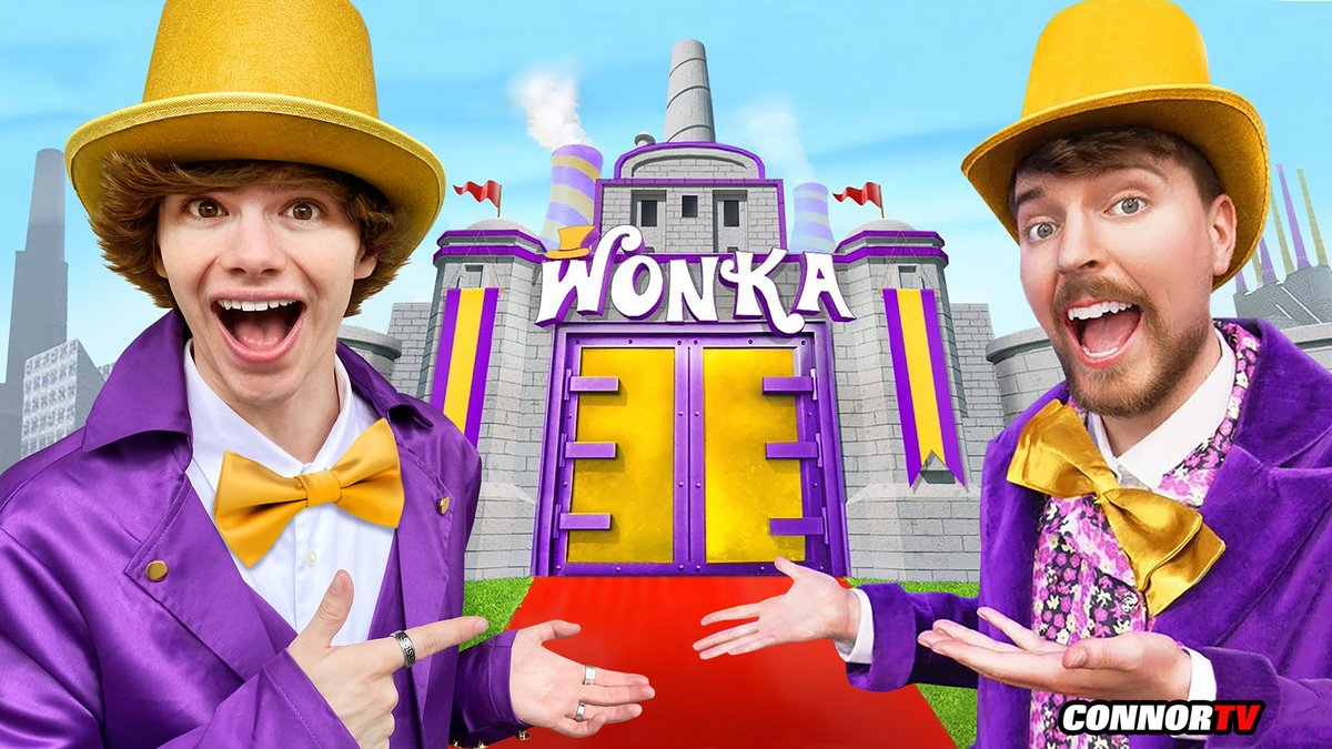 I recreated <a href="/MrBeast/">MrBeast</a> Willy Wonka chocolate factory and gave out prizes and <a href="/Feastables/">Feastables</a> #mrbeast #mrbeastshortsgiveaway youtu.be/5hwRVtrVxZo