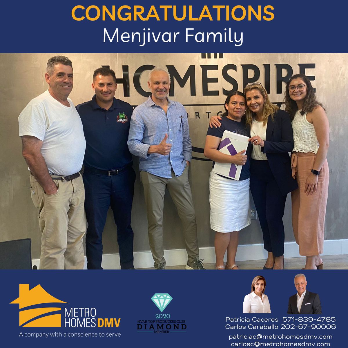 MetroHomesDMV's tweet photo. Congratulations Menjivar Family!!!  We are glad to share with you the joy of finding your dream home, it was really a pleasure working with you and helping you in the process of buying your first home. https://t.co/ScSvQKsM5B
