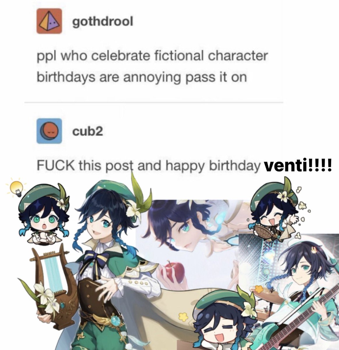 daiIy4nemo's tweet photo. HAPPY BIRTHDAY VENTI!!!!!! 🎂🎂🎉 https://t.co/ry6e0bDAcL
