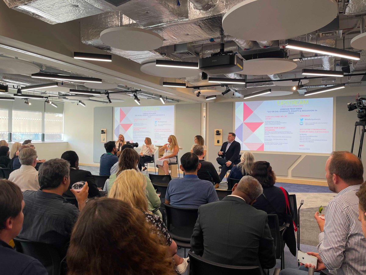 Puraffinity's tweet photo. Thought provoking panel discussion at @HelloUpstream's #LondonTechWeek2022 DEI event:Do or die: Improving Diversity, Equity & Inclusion in Tech.
We had a great time! https://t.co/AhugIK6Dwg