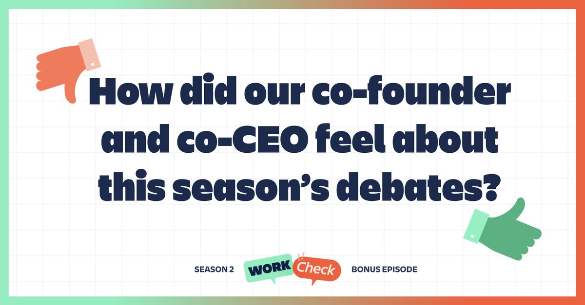 To wrap up season two of our Work Check podcast, we brought in a special guest judge: our co-founder and co-CEO, @scottfarkas. 🎧 Listen in as Scott shares his takes on this season’s debates (and an embarrassing story...): bit.ly/3MVqiPw