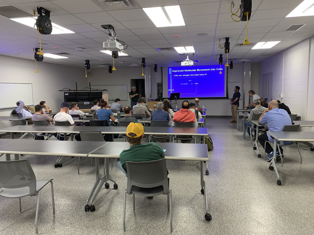 Hosting a group from Argentina today. Plenty of good questions and discussion comparing weed control practices. They’re even enjoying Dr. Howatt’s discussion on chemistry!