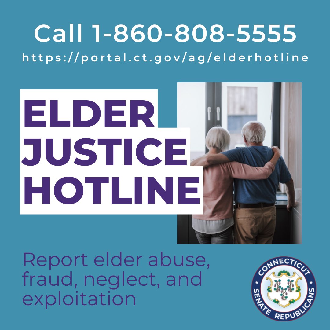 21KevinKelly's tweet photo. Today is World #ElderAbuseAwarenessDay, a time for communities around the world to promote a better understanding of abuse and neglect of older persons.
If you need help, please call CT’s new Elder Justice Hotline 1-860-808-5555
#elderabuseawareness #weaad615 https://t.co/ntdI31xWZy